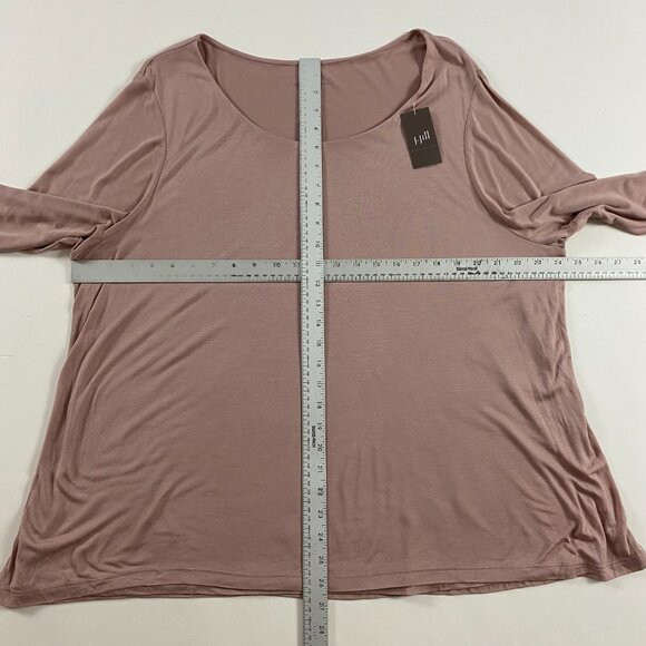 NEW J. Jill Pure Jill Elliptical Tee Fawn Womens Size 2X Supersoft 3/4 Sleeve - Picture 10 of 12